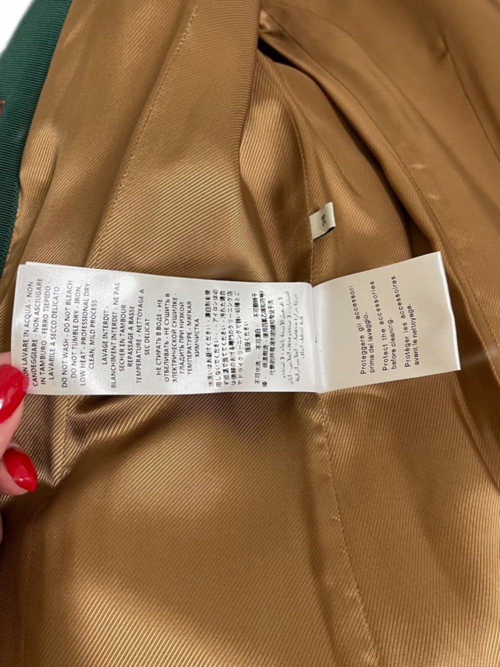 Gucci Camel Beige Wool Long Coat with Green Red Webbing GG Buttons IT 38 XS/S - Picture 9 of 11